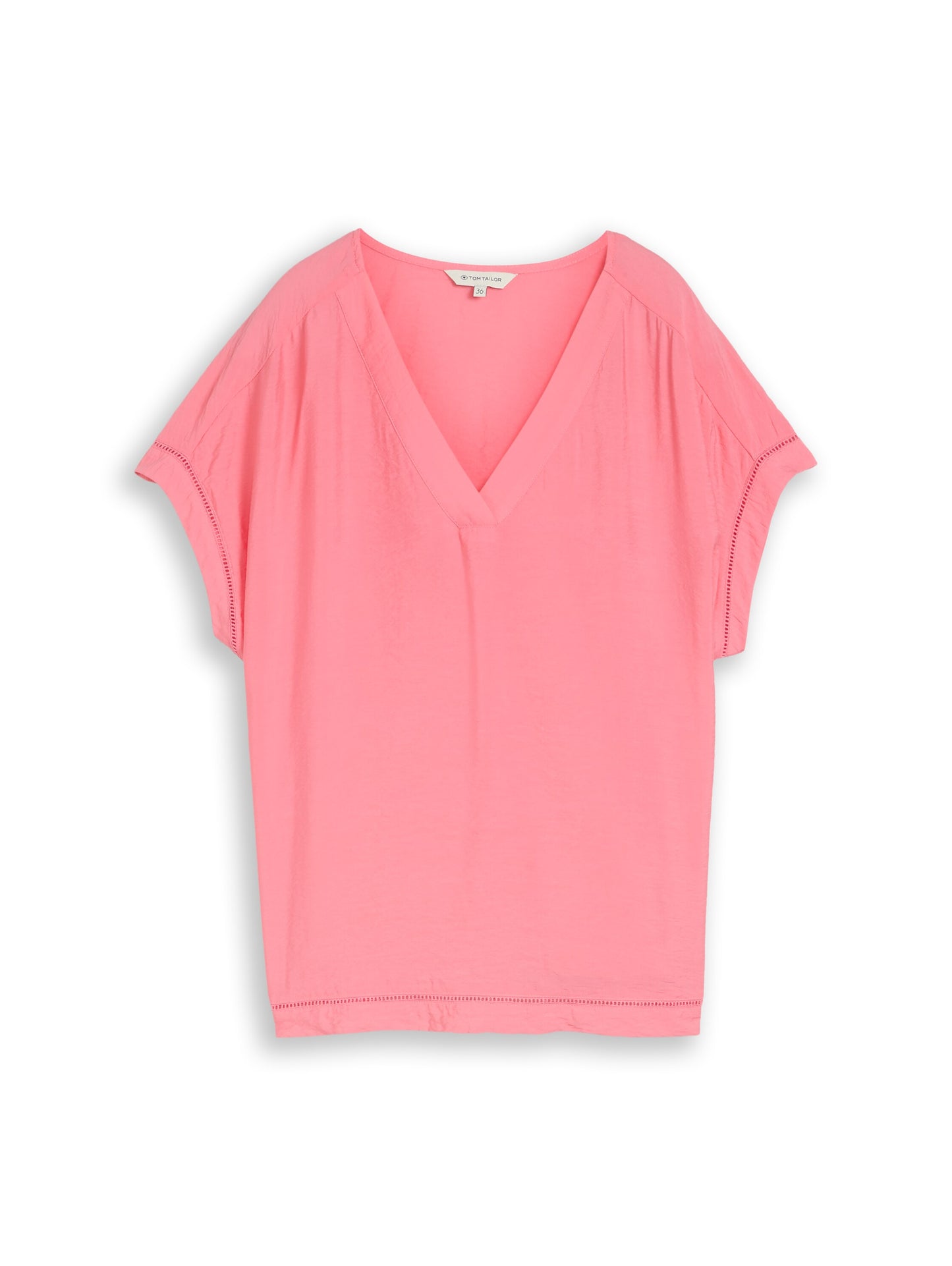 blouse solid v-neck - 1051077