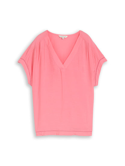 blouse solid v-neck - 1051077