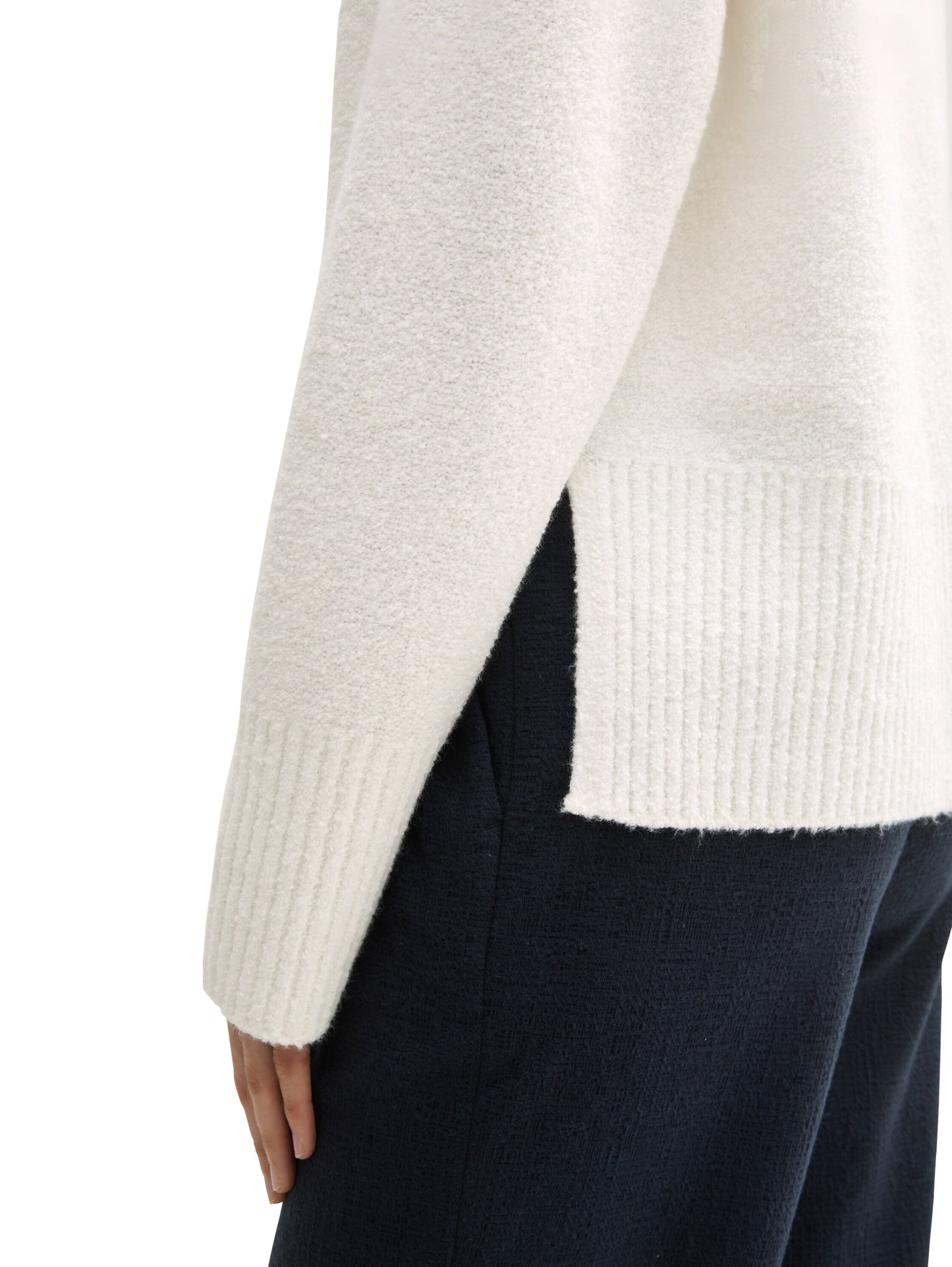 knit boucle pullover - 1042979