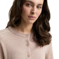 knit cardigan with saddle shou - 1047700