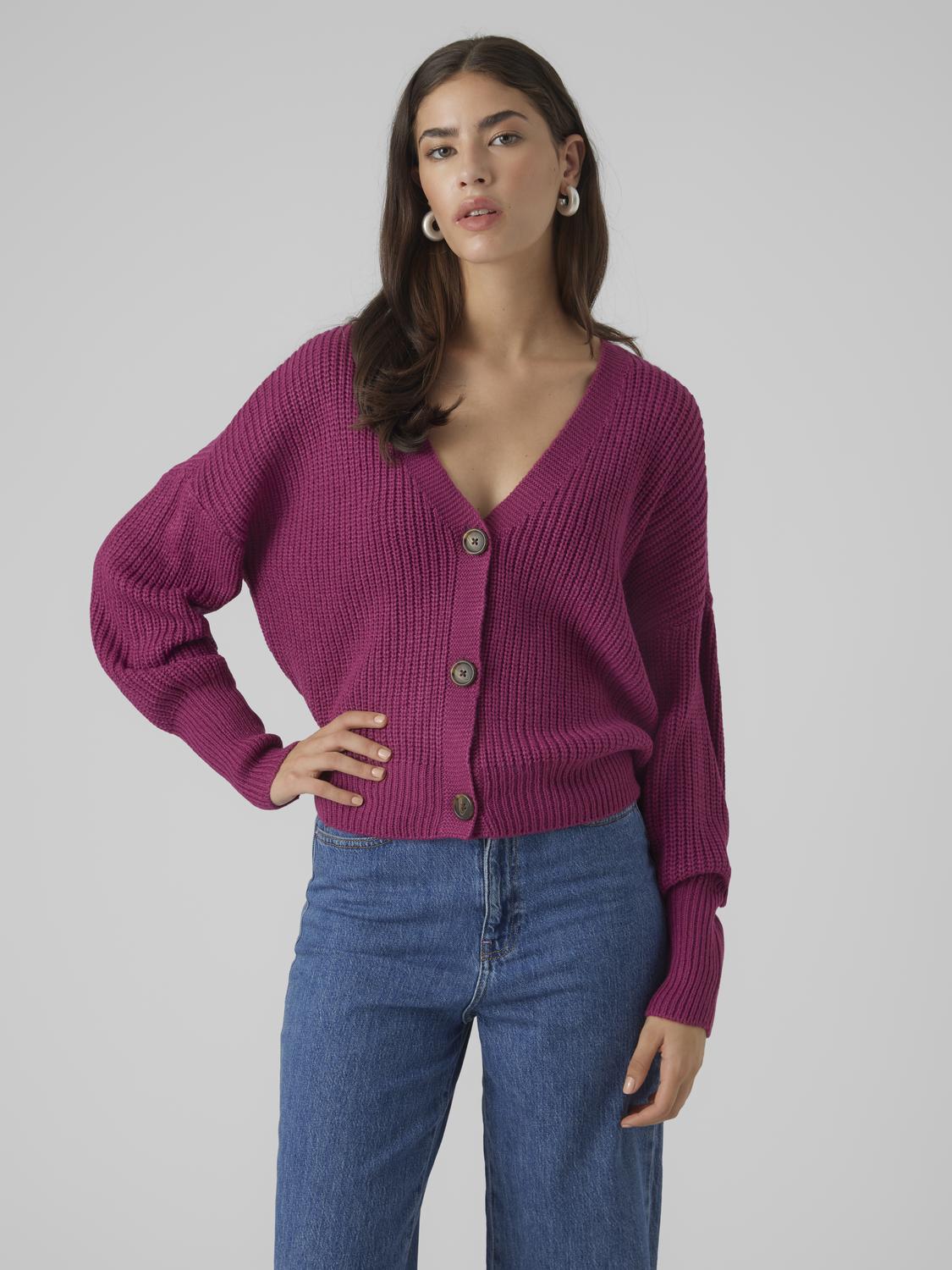 VMLEA LS V-NECK CUFF CARDIGAN  NOOS - 10273853