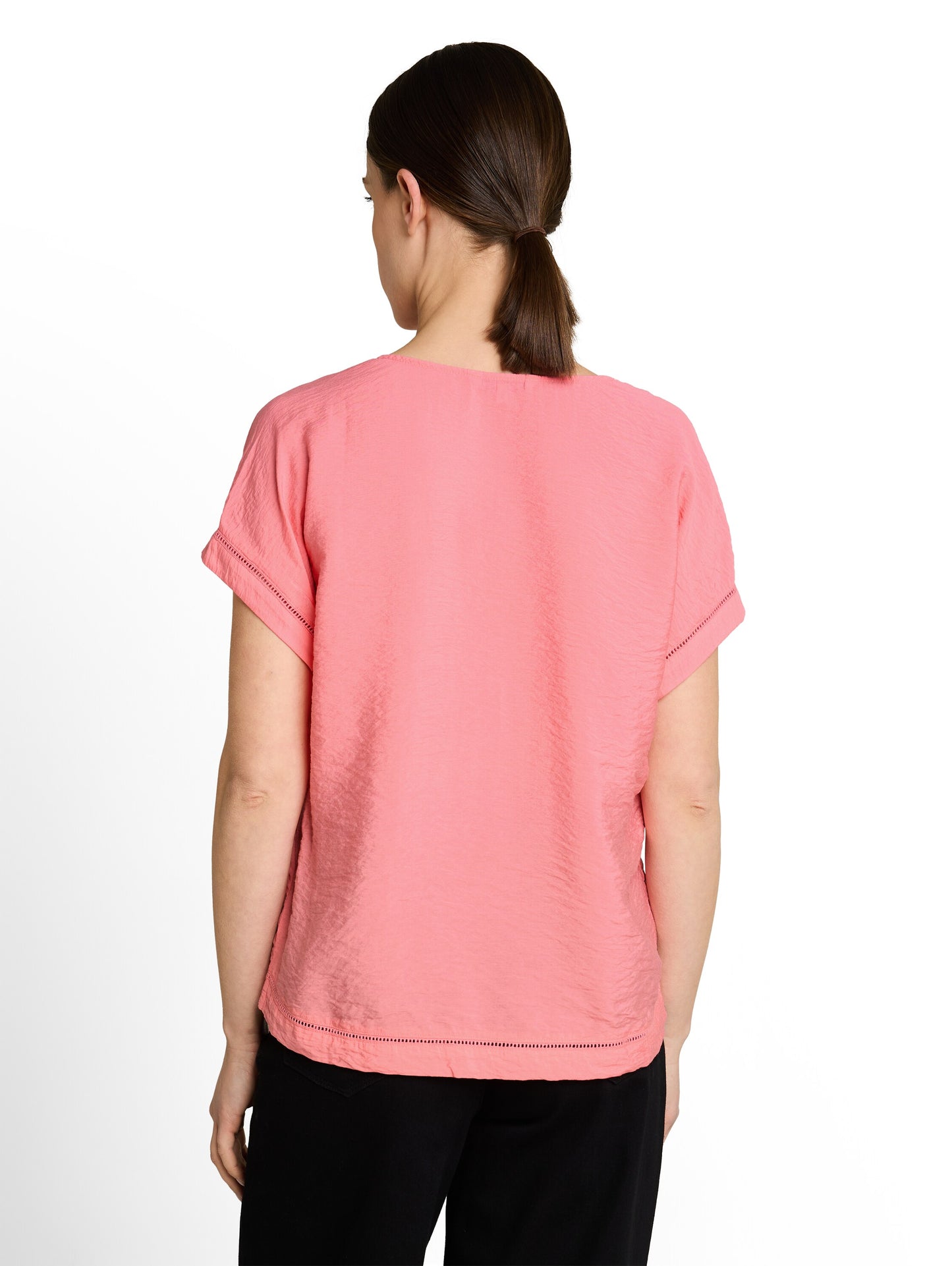 blouse solid v-neck - 1051077