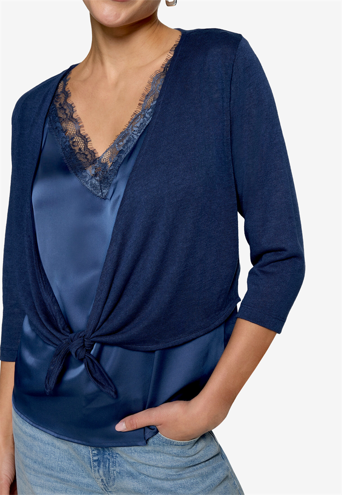 Sweat Jacke Kurz 3/4 Arm - 110-10004122