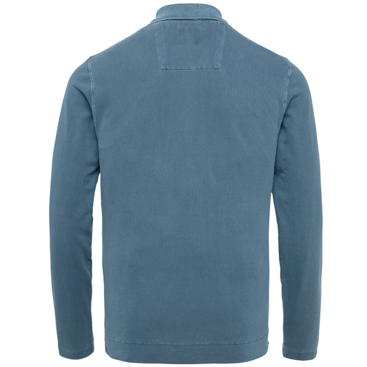 Long sleeve polo pique garment dye - PPS2211817
